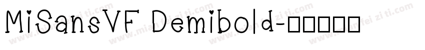 MiSansVF Demibold字体转换